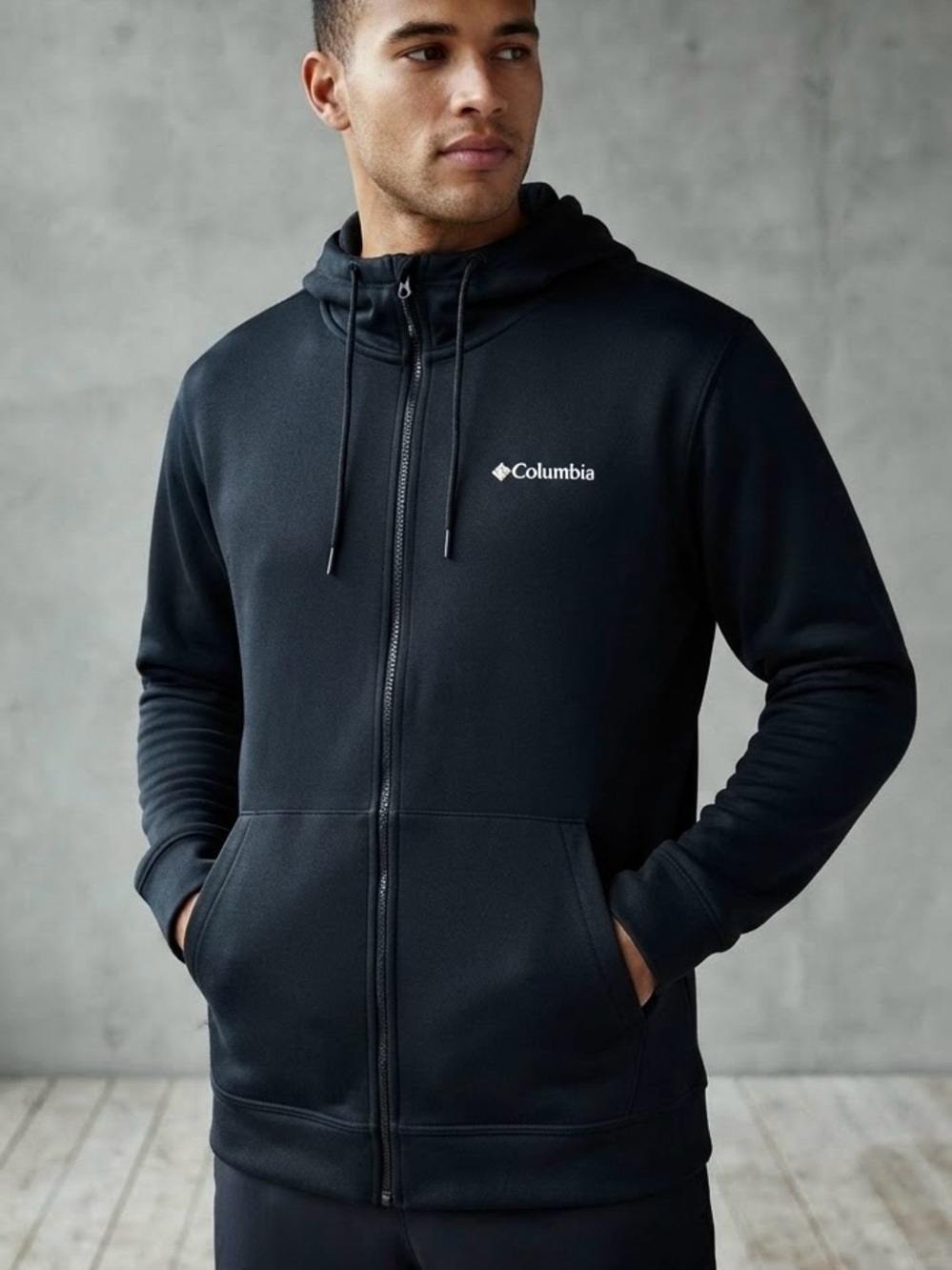 Columbia Sportswear Men's Black Full-Zip Fleece Hoodie